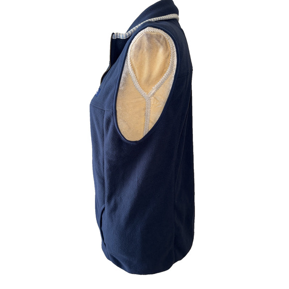 Lauren James Navy Blue Fleece The Blakely Vest Size L - Picture 6 of 12